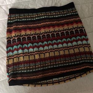 Multi colored mini skirt, soft material, so comfy!